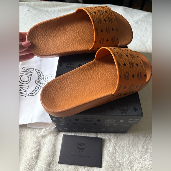 MCM Women's Tan Slide Sandals - Picture 3 of 14